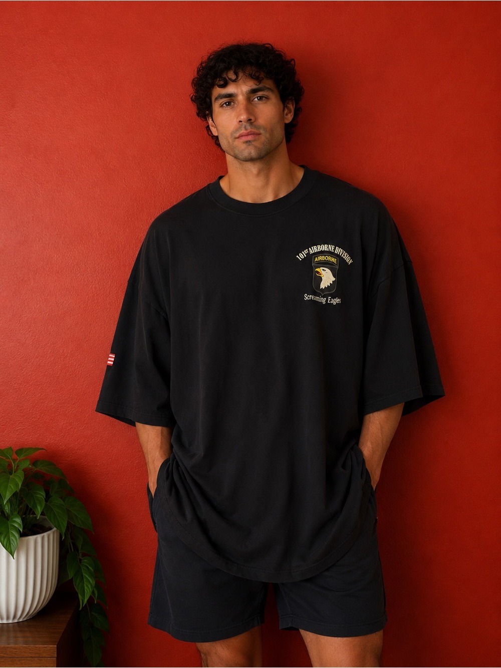 Paratrooper Inc 101st Airborne Division Screaming Eagles T-Shirt Black XXL